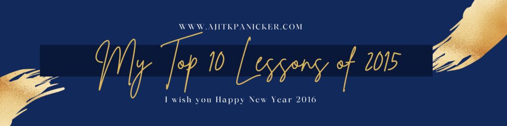 My Top 10 Lessons of 2015