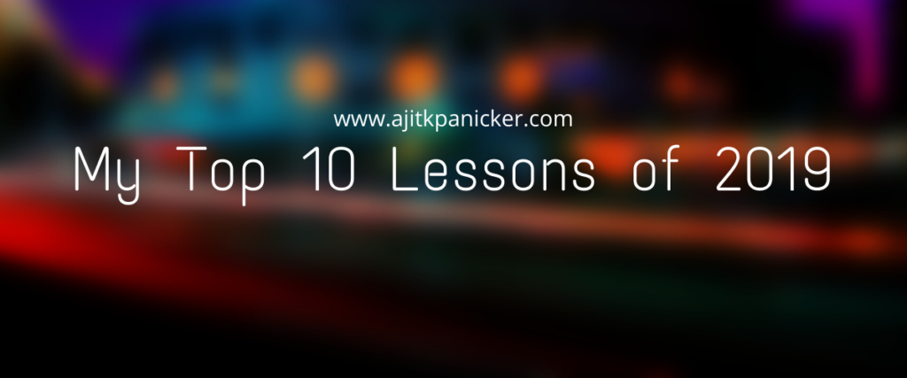 My Top 10 Lessons of 2019